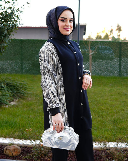 Pul Detaylı Ceket Pantolon Takım - Ela Butik